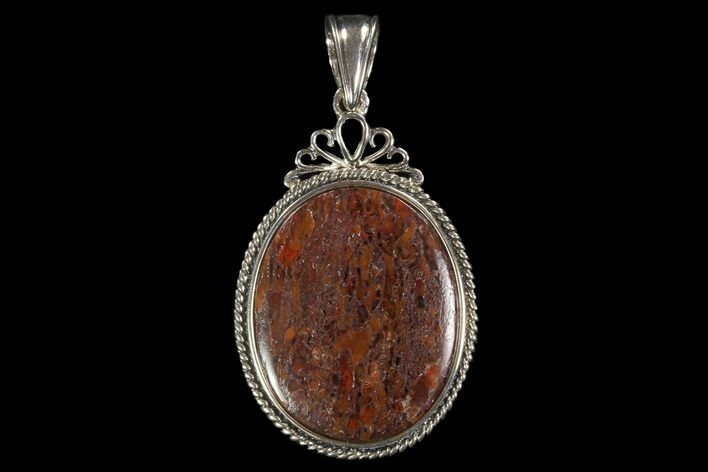 Polished Fossil Dinosaur Bone (Gembone) Pendant #93297